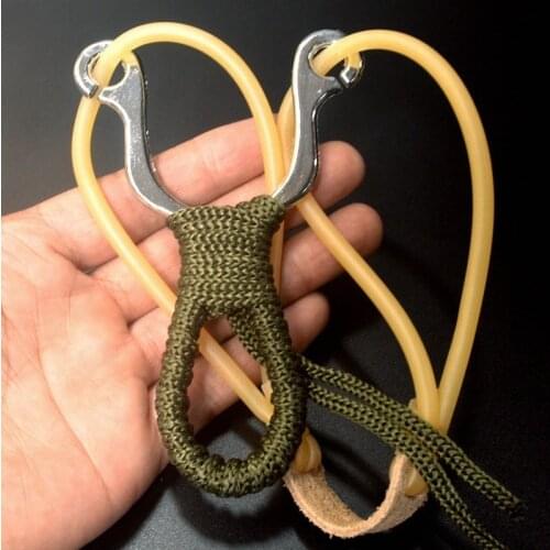 Alloy Wild Goose Slingshot Rubber Band Toy Umbrella Rope Life-saving Metal Slingshot High-strength Stainless Steel Catapult