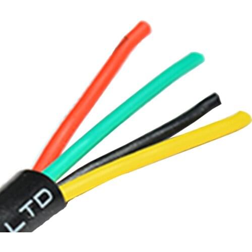 SHENGPAI VDE H03SS-F 1/2m 70 degree 300V black sheath flexible Silicone insulated power cord with Round Cords 2C 3C 4C