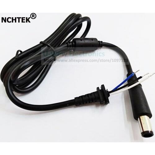 NCHTEK DC Power 7.4x5.0mm Male Plug Socket Connector Cord Cable For HP DELL About 1.2M/Free Shipping/1PCS