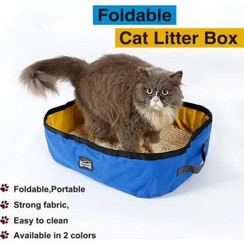 Folding Cat Litter Box Waterproof Travel Outdoor Portable Pet Toilet Kitty Litter Pan Lightweight Puppy Bedpans areneros gato