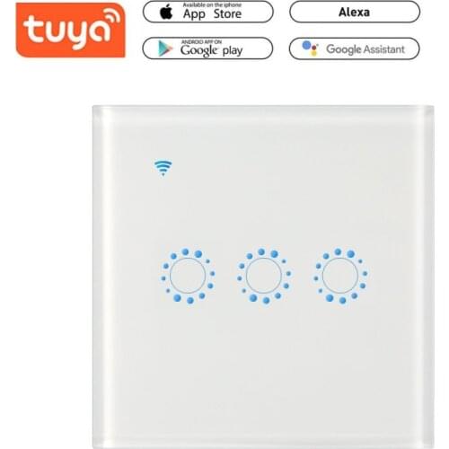 Smart Wi-Fi Touch Wall Switch Touch Switch Panel Wall Switch 1/2/3 Gang Wifi Light Switch US/EU Work With Alexa Google Home