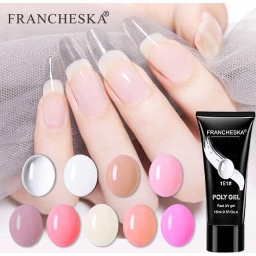 9 Colors Nail Extension Gel Nail Gel Polish Nail Model Phototherapy Gel Ultraviolet Gel Crystal Extension Gel Nail Art 15g TSLM2