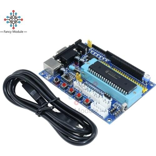 1Set USB PIC Development Board PIC16F877A 12V DC JTAG Minimum System Microcontroller Module MAX3232 ISP IO ICSP Program Emulator