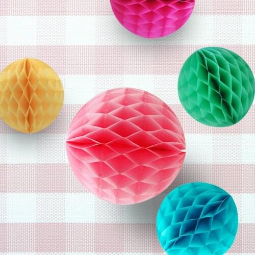 10inch Colorful Paper Ball Honeycomb Tissue Ornament DIY Decoration Drop Pendant Birthday Party Chirstmas Wedding Eco-Friendly