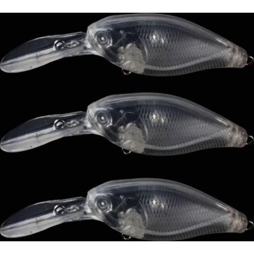 10pcs 8.8CM 7.12G Unpainted Lure Fishing Bait Blank Transparent Crankbait Vib Minnow Wobbler Hard Bait Fishing Tackle