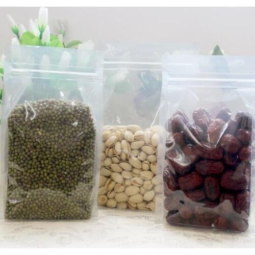 14X24+6CM food grade PE/PET eight side sealing bag sealing transparent packaging bag food bag red dates wolfberry tea