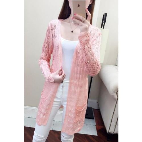 2020 shawl in the knitted cardigan air conditioning unlined upper garment to pure color joker is prevented bask in clothes