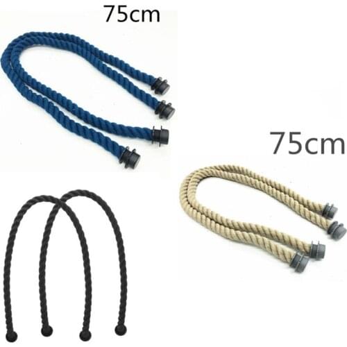 3 pairs hemp rope bag handles for obag handbag