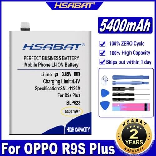 HSABAT BLP623 5400mAh Battery for OPPO R9S Plus Batteries