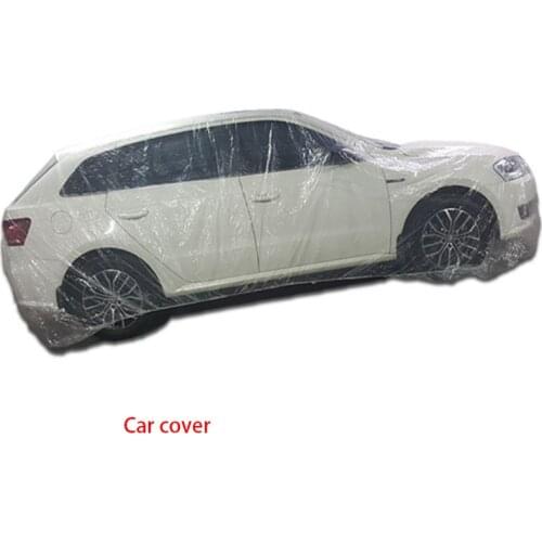 Car disposable car cover waterproof transparent plastic dust cover automatic rain cover dust-proof paint universal