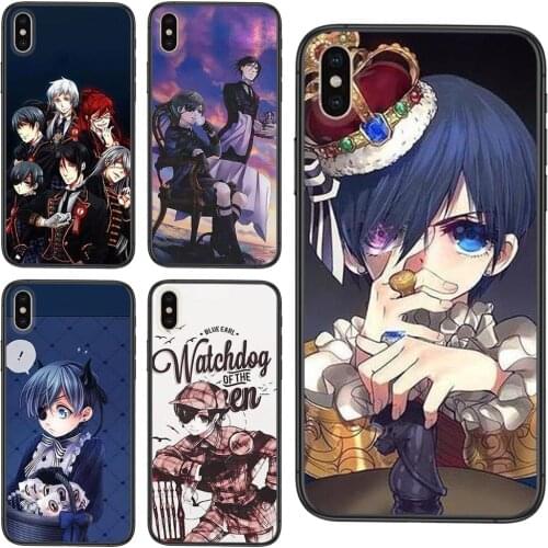 Cartoon Black Butler For Xioami Redmi Note 10 Pro 5G 9 9S 9T Max 8 7 6 5 4 Pro Max Black Bumper Silicone Les Jeunes