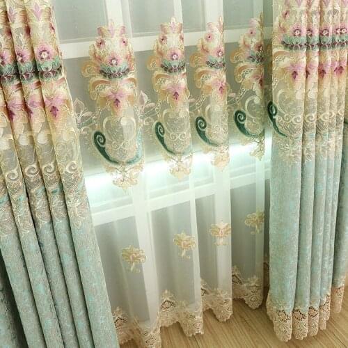 European luxury villa embroidered Blackout curtains for Living Room Royal royal curtains for Bedroom Window curtain kitchen