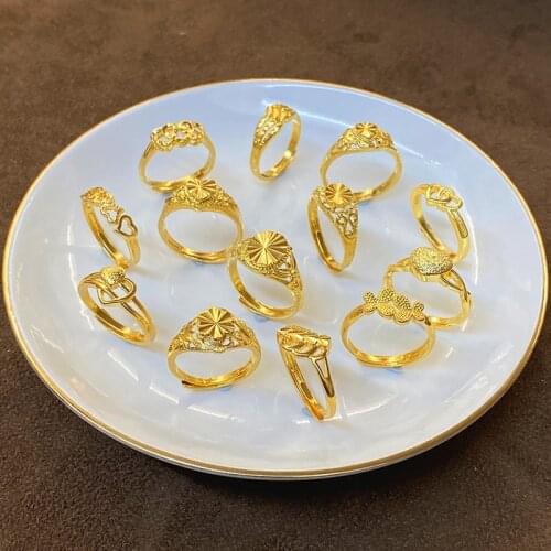 Fashion Charms Mixed Rings Gold Vintage Womens Mix Style Random Rings Wholesale Jewlery Lots for Women Wedding Party