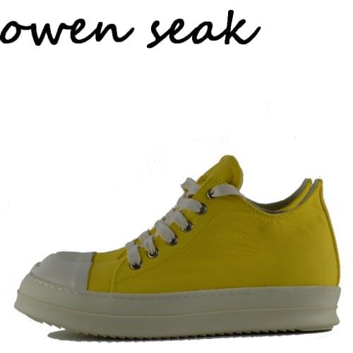 2018 Owen Seak Men Canvas Shoes New Arrivals Luxury Trainers Spring Autumn Lace Up Sneaker Casual Brand Flats Men Shoes Big Size