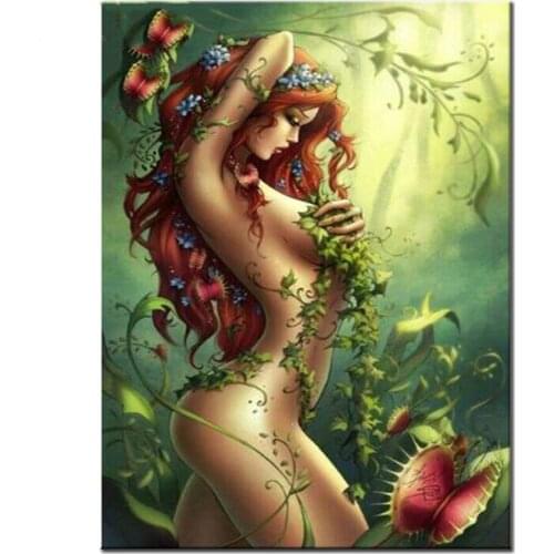 Cartoon Elf Girl Diy Diamond Painting 5D Full Square Round Drill Diamond Embroidery Rhinestone Needlework Kits Home Decor