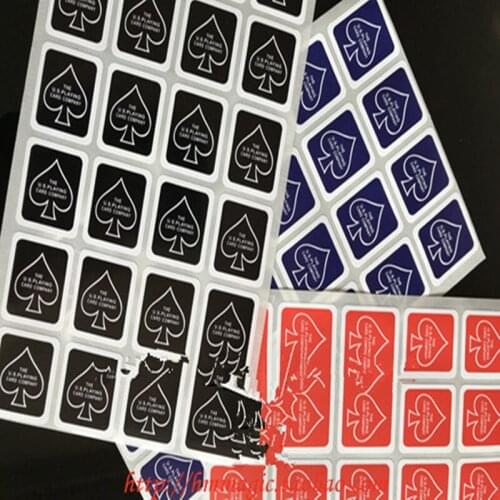 3 Sheets Playing Card Case Box Deck Seal Sticker Magic Trick 24 On 1 Sheet 3 colors for choice Magic Accessories Magia Toys