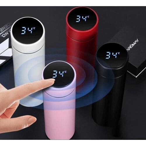 New Fashion Smart Mug Temperature Display Vacuum Stainless Steel Water Bottle Kettle Thermo Cup With LCD Touch Screen Gift Cup