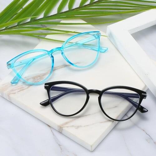 2021 New Anti-Blue Light Round Women Eyeglasses Men Classic Brand Design Eye Glasses Frame Fashion Retro Plastic Eyewear