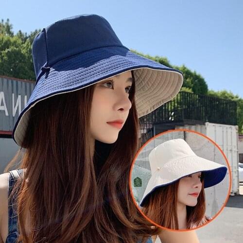 Summer Women Foldable Bucket Hat Outdoor Sunscreen Cotton Fishing Hunting Cap Men Basin Chapeau Sun Prevent Hats Present SA660