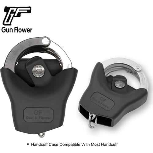 Gun&Flower Polymer Handcuff Holster Thumb Release Concealed Carry PP Shackles Holder Cuff Pouch fit 1/2inch & 1/10 Duty Belt