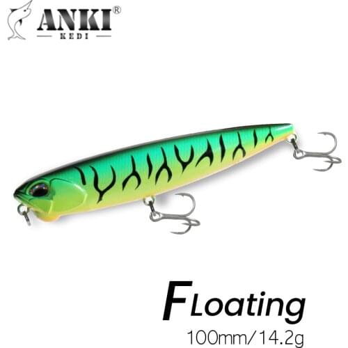 ANKI KEDI Japanese Fishing Lure Rolling Jerk Bait 100mm 14g Floating Minnow Wobbler Pesca Perch Isca Artificial Bait Pike Salmon