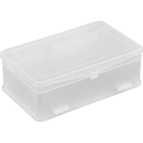 Transparent White Plastic Storage Box with Double Deck Compartments for Nails Jewelry Tools Fishing Hooks DIY Supplies