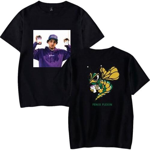 Fenix Flexin Print Spring Summer Holiday Street Men/Women Casual Kawaii GHIP HOP style Streetwear T-shirt