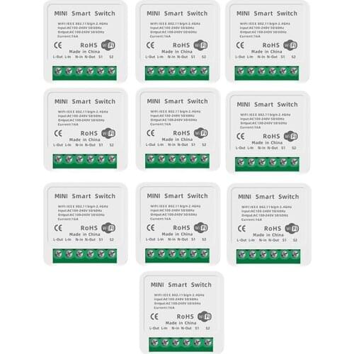 16A Tuya Wifi DIY Smart Switch Led Light Smart Life Push Module Support 2 Way Relay Timer Work With Google Home Alexa