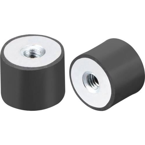 Uxcell M4 M5 M6 Thread Female Rubber Mounts,Silentblock Base Block for Air Compressors and Fitness Equipment