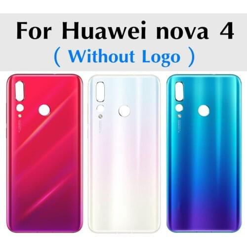 For Huawei nova 4 Back Battery Cover Rear Housing Glass Door Panel Case