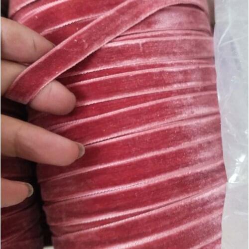 1cm 10meters/lot Candy Solid Color Velvet Belt Ribbon Flocked Stain Ribbons Handmade DIY Hair Bow Clip Material X342