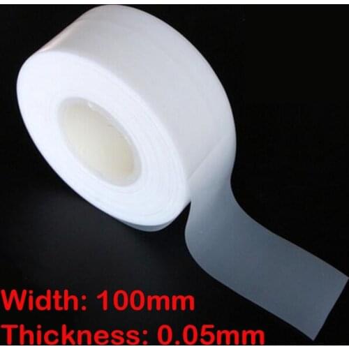 10m/lot Width: 100mm Thickness: 0.05mm F4 PTFE Thin Film Lubricant Seal Insulation Gasket