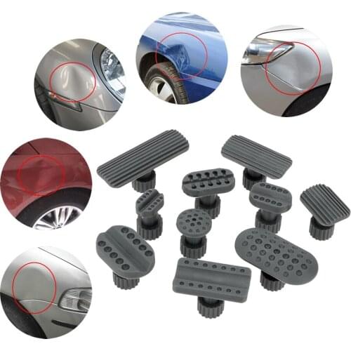 10pcs/set Automobile Sheet Metal Repair Gaskets Dent Puller Suction Cup Dent Removal Gaskets Plastic Gasket Car Repair Tool