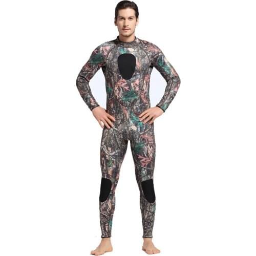 2017 Male Camouflage 3MM Neoprene Wetsuit Man Swimwear Rashguard Mens Winter Warm Swimsuit One Piece Snorkeling Diving Suits