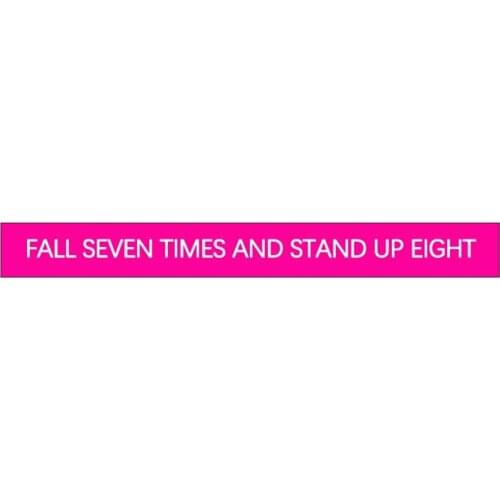 300pcs Motivational FALL SEVEN TIMES AND STAND UP EIGHT Silicone Bracelets Rubber Wristbands Free Shipping by DHL