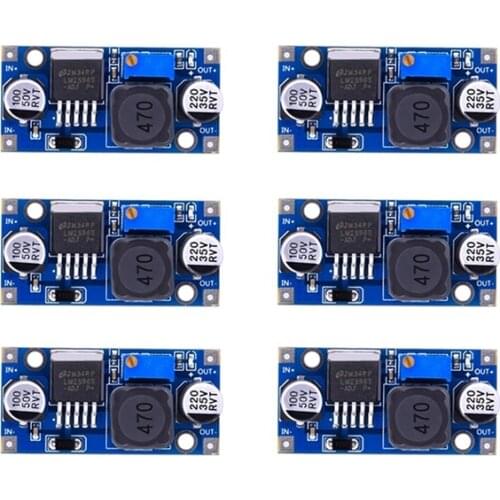6 Pack LM2596 DC to DC Buck Converter 3.0-40V to 1.5-35V Power Supply Step Down Module (6 Pack)