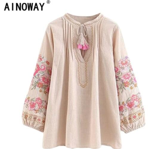 Льняные блузки Ainoway China At AliExpress