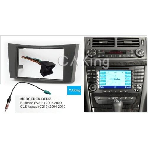Car Fascia Panel Harness Antenna for MERCEDES BENZ E klasse (W211) 2002-2009; CLS klasse (C219) 2004-2010 Dash Kit Facia Plate