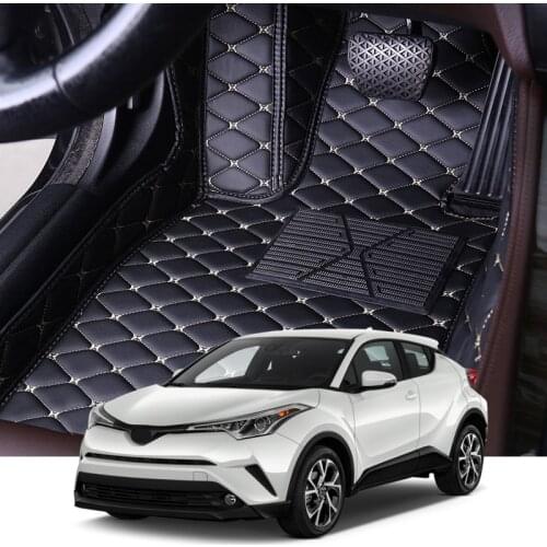 For Toyota CHR C-HR 2017-2019 5 Seats LHD Car Floor Mats Set Leather Cover Mat Styling Foot Protector Pad Automobile Accessories