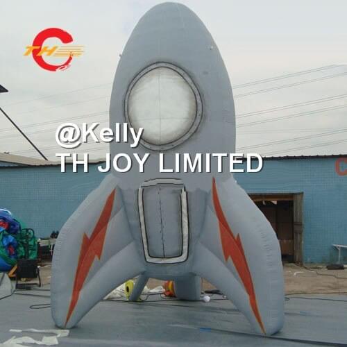 Free air shipping 6m/8m/10m custom make advertising inflatable rocket model , cheap inflatable rocket standing model airplane