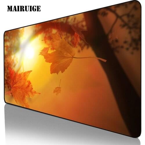 Leaves Landscape Art Large Mouse Pad Computer Decoration XXL Gamer Mousepad Pc Laptop Gaming Accessories Nonslip Desk Mat Carpet