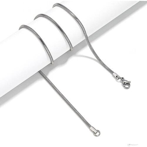 Snake Bone Chain Necklace Mens Jewelry on The Neck Fashion Choker Stainless Steel Couple Necklace Gifts for Woman Accessoriesn