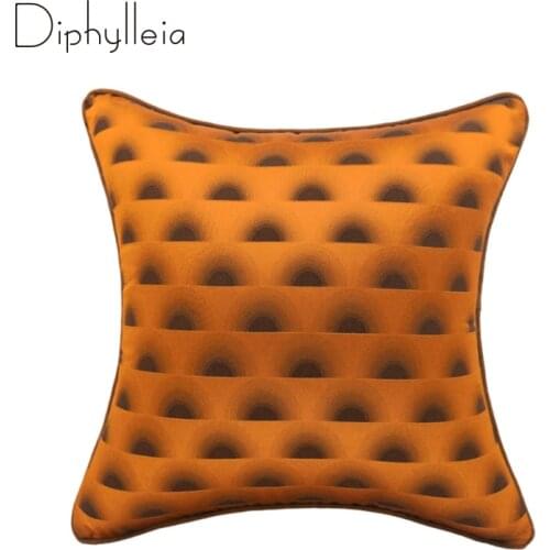 Diphylleia Modern Polka Dot Art Cushion Cover Sofa Living Room Orange Square Throw Pillow Case Abstract Coussin Free Shipping