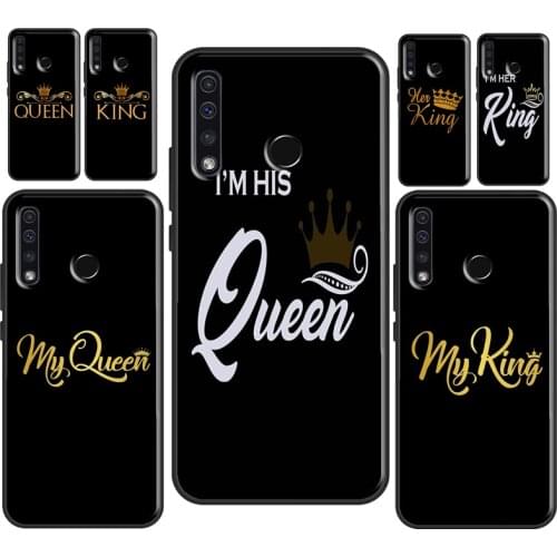 King Queen Couple Lovers Phone Case For Huawei Honor 20 Pro 4C 6C 7C 7A 8A 9A 7S 8S 8 9 10 Lite 10X 6X 8X 9X 10i