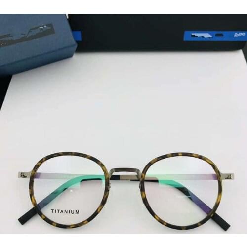 Denmark Brand Retro Round Titanium Glasses Frame Ultra-light Men Women Eyeglasses Spectacles Prescription Oculos De Grau 9782