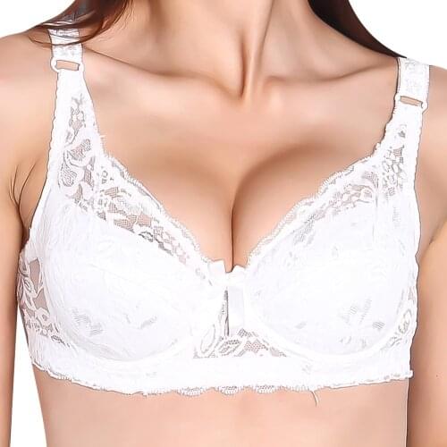 Good Quality Women Sexy Underwire Padded Up Embroidery Lace Bra 32-40B Brassiere Bra Push Up Bras Hot Sale