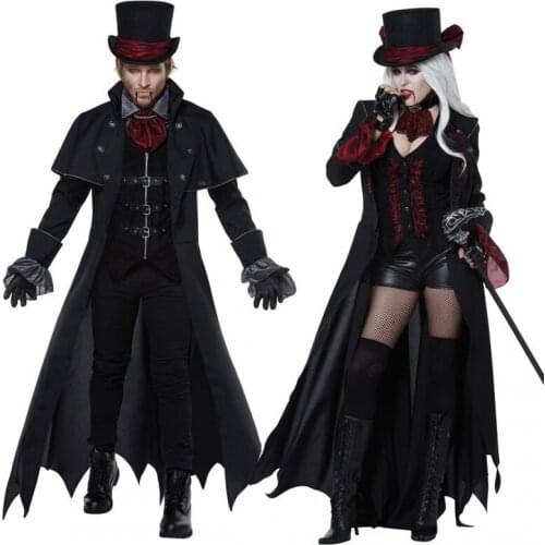 Cosplay Halloween costume adult men women couple Vampire costume masquerade Stage costume Devil costume Zombie Ghost dress