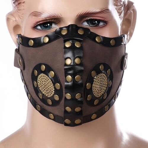 Mask Men Women Medieval Gothic Steampunk Punk Face Mask Leather Mask Cosplay Costume Party prop Mask Halloween Costume