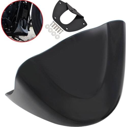 Motorcycle Black Front Chin Spoiler Lower Chin Air Dam Fairing For Harley Dyna Fat Bob Wide Glide FXD 2006-2017