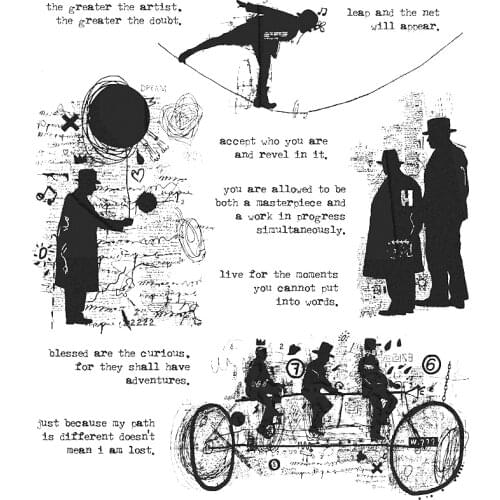 2021 New Retro Animal Character Pattern Clear Stamps For Crafts Making Word Greeting Card and Scrapbooking No Metal Cutting Dies